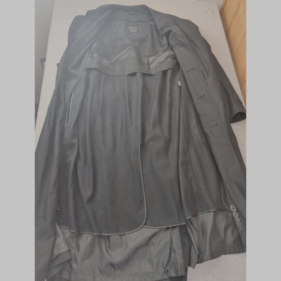 Pronto-Uomo Mens Trenchcoat Raincoat Mac Jacket Black 46 ExLong Removable Lining - Picture 13 of 13
